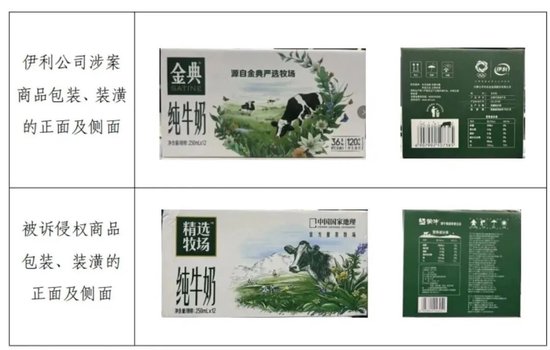 “精选牧场”败给“金典”纯牛奶！蒙牛仿冒伊利包装被判赔500万 第2张